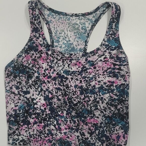 Calvin Klein Printed Racerback Cropped Tank Top Size Medium - Picture 4 of 8